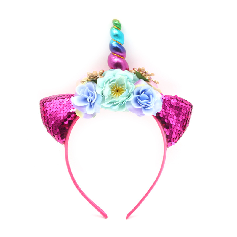 Cat Ear Headband Felt Black Lace Hairband Costume Fancy Cosplay Party Z
