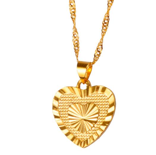 

jewelry Heart Pendant and Necklaces Romantic Jewelry Gold Color for Womens Girls Wedding Gift Girlfriend Wife Gifts