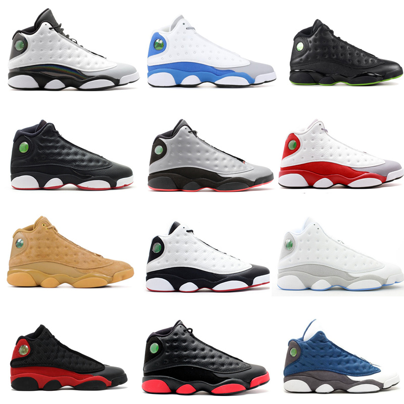 

13s ITALY BLUE Mens basketball shoes Sneaker Grey Toe Wheat Sports Shoes altitude green 13 Sneakers Athletics Trainer, Color 2