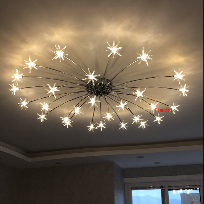 Moderne simple salon plafonniers créatifs enfants chambre lumière LED plein ciel étoile art décoration restaurant hôtel culb lampe