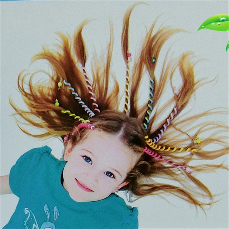 

Rainbow Color Kids Curler Hair Braid DIY Disc Roll Hair Roll Baby Girls' Decor Hair Accesories, Multi-color