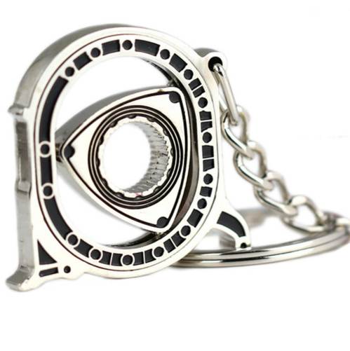 

Rotor Keychain Hot Auto Parts Model Silver Engine Rotary Keyring New Key Ring Chain Keyfob Key Holder