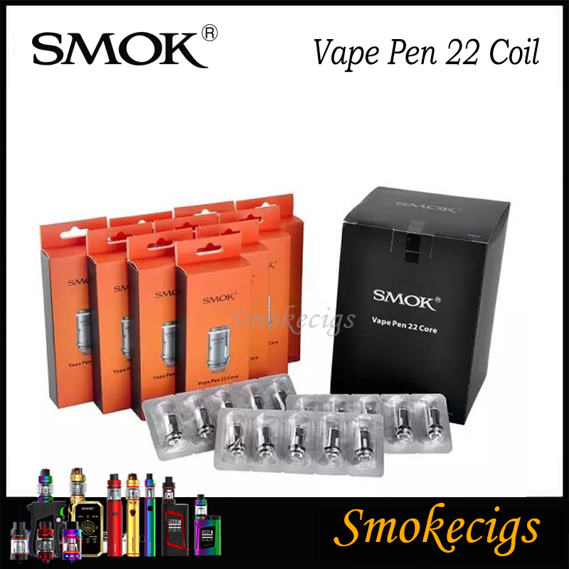 

SMOK Vape Pen 22 Coils 0.3 0.25ohm X4 Coil Replacement Coils for SMOK Vape Pen 22 Kit Vape Pen Tank 100% Original Vapor Chaser 5PCS Per Pack