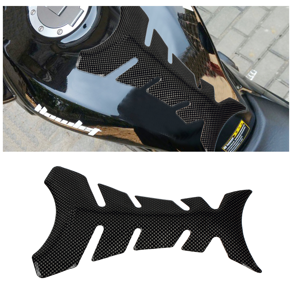 

10Pcs/Lot 3D Motorcycle Fishbones Sticker Carbon Fiber Tank Pad Tankpad Protector Sticker for Motorcycle Universal