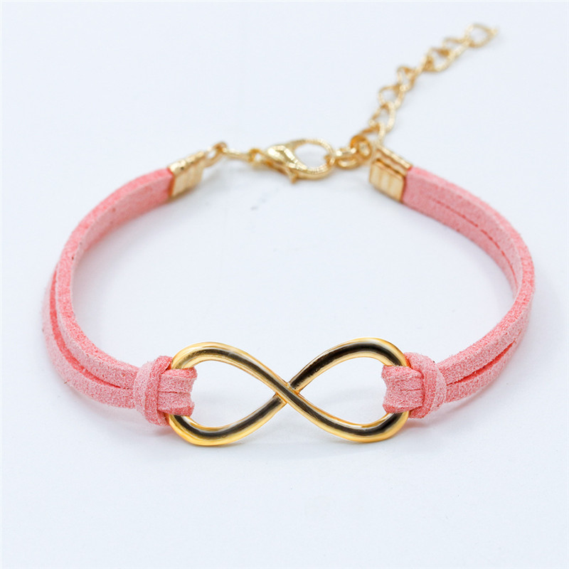 Hot European Cheap Punk Fashion Vintage Infinity 8 Cross Leather Bracelets For Women Gift Bangles Men Jewelry