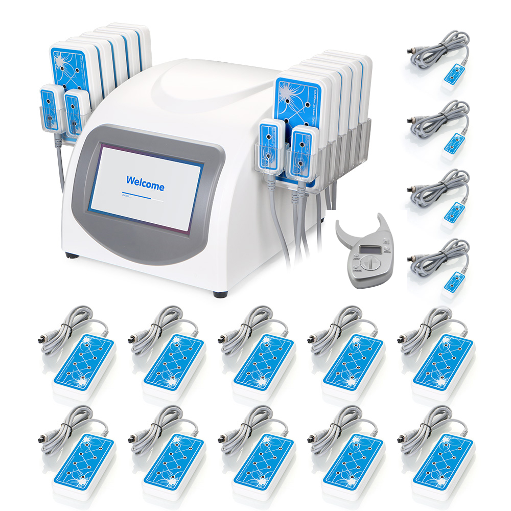 

Pro 635nm-650nm Laser Powerful LipoLaser Slimming Fat Reduction 14 Laser Pads LLLT Slimming Machine With Gift
