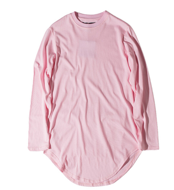 

Mens High Street Long Sleeve T-Shirts 6 Colors Irregular Tshirts Mens Fashion Brand Autumn Crew Neck Cutton Tshirts, Gray