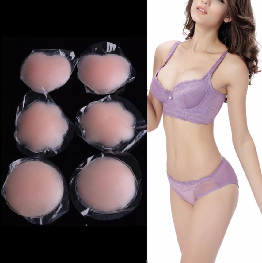 

6 Types Reusable Women's Silicone Breasts Stickers Invisible Breast Lift Tape Bra Pads Nipple Cover Anti Emptied Chest Paste