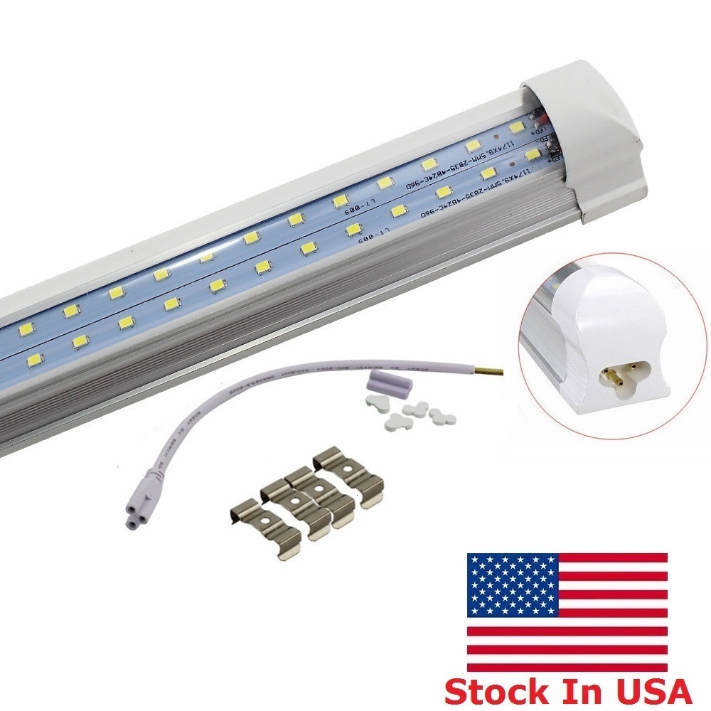 

2.4m T8 Integrated Double row led tube 8ft 72w led Light Lamp Bulb 4 foot 8 foot led fluorescent lamp AC 85-265V