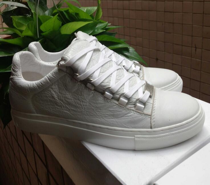 

High Quality Brand Arena casual Shoes High-Top Sneaker Men's Flat Wrinkle Leather Trainer Party Luxury Shoe mens sports runner trainers with box