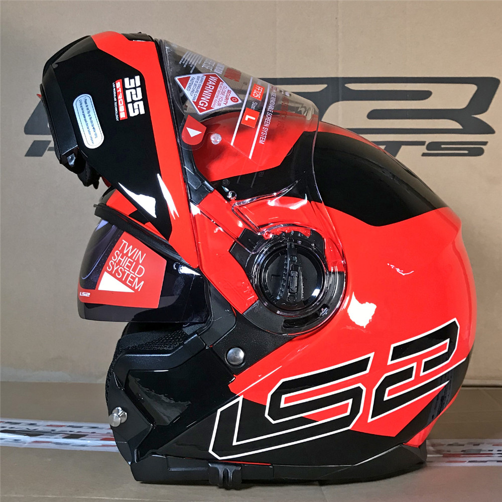 

LS2 FF325 STROBE Flip Up Motorcycle Helmet Road Modular CIVIK ZONE Helmets Capacete Cascos Moto Casques, Civik matt rd-bk