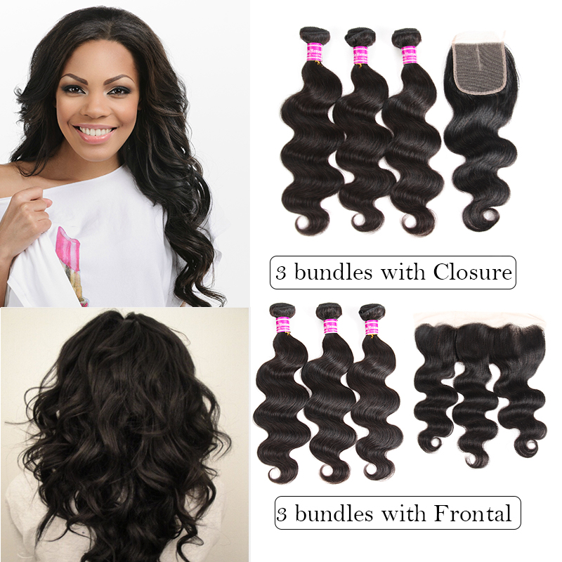 

Cheap Brazilian Body Wave 3 Bundles Virgin Human Hair Weave Bundles With Closure Ear To Ear Lace Frontal With Bundles Peruvian Extensions