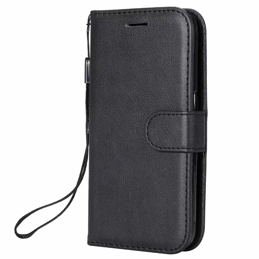 

Wallet Cell Phone Cases For Samsung Galaxy J120 J1 2016 Flip Cover Pure Color PU Leather Mobile Bags Coque Fundas, Black