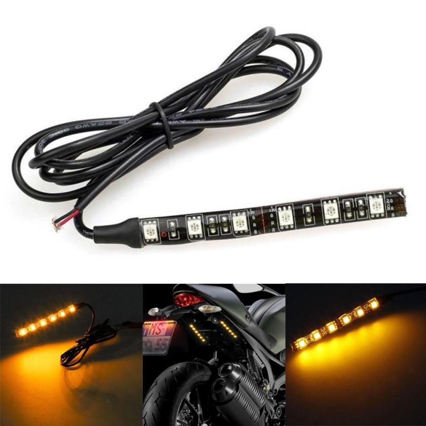 2/ Paar Mini Motorrad Indikatoren Micro LED-Anzeige E Mark Turn Signal Lichter Schwarz Motorrad