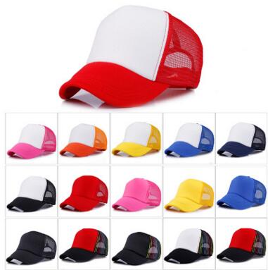 

16 colors Kids Trucker Cap Adult Mesh Caps Blank Trucker Hats Snapback Hats Acept Custom Made Logo 10 pcs, 11