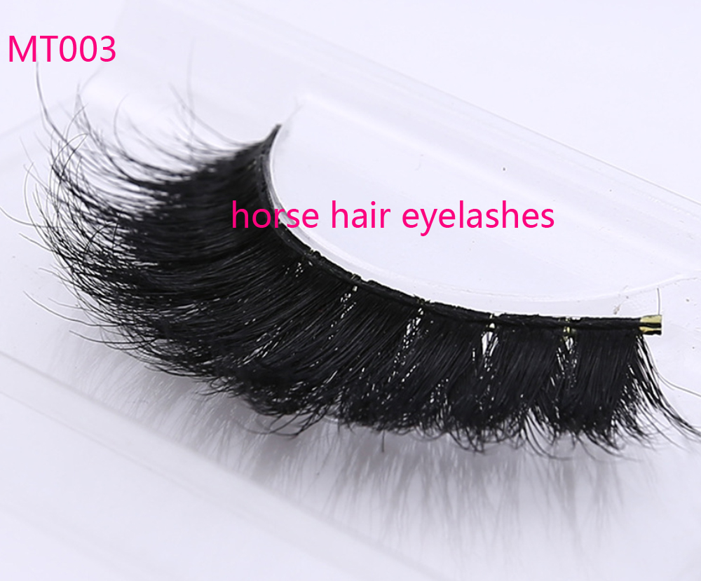 private logo Horse Hair False Eyelashes 100%Handmade with High Quality Super Thick Long Eye Extension for Makeup-image-402654958