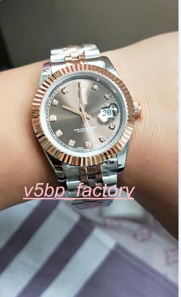 

High QualityLuxury Men's Fashion Wristwatches 126334 126333 18kt Gold Stainless Steel Chocolate dial 40mm Asia ETA 2813 Movement Automati, Champagne