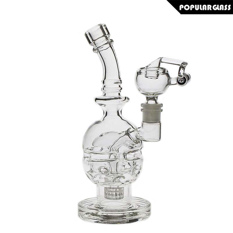 

SAML 8 Inch Tall Glass EGG FAB Bong Hookahs Oil Rig Dab Rigs Recycler Water pipe Female joint size 14.4mm PG5005(FC-EGG V2)