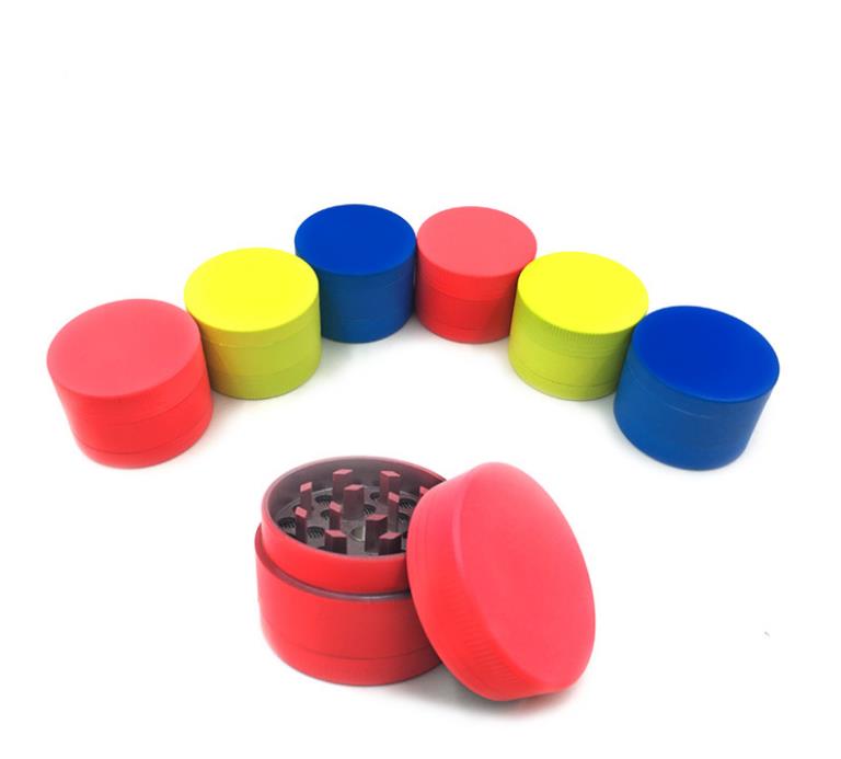 

Creative rubber paint smoked zinc alloy diameter 40mm three layer smoke cutter