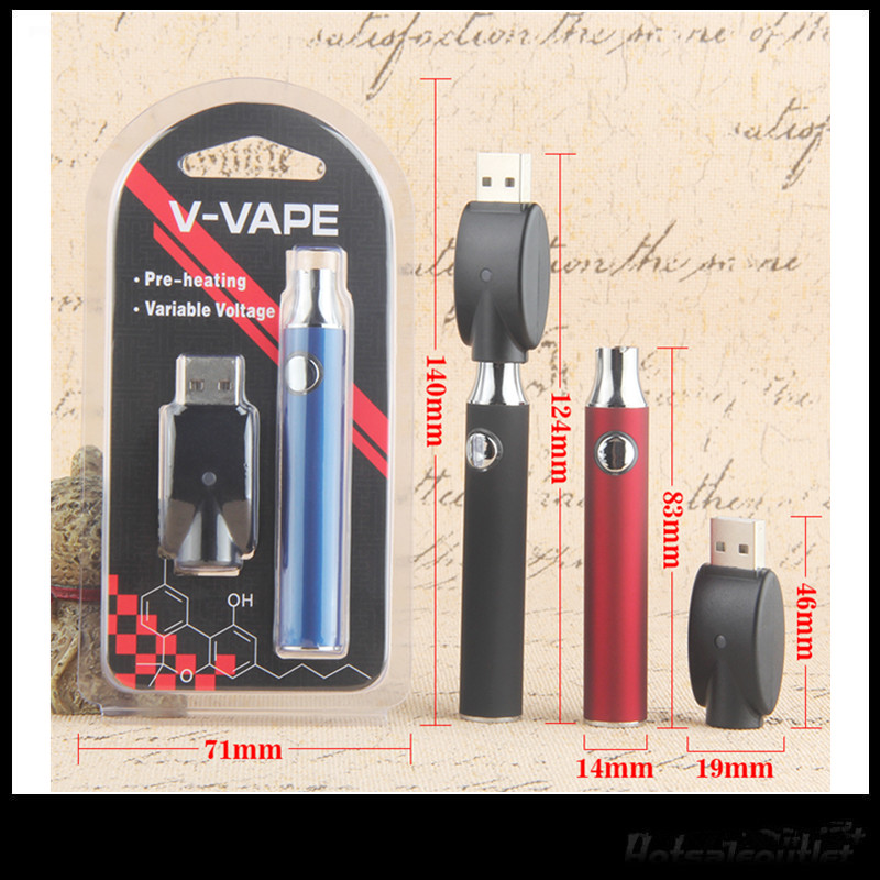 

650mAh Preheating Battery O-Pen Touch Pen blister Kit Fit Liberty V5 V9 CE3 Tank G2 A3 Cartridges Free DHL
