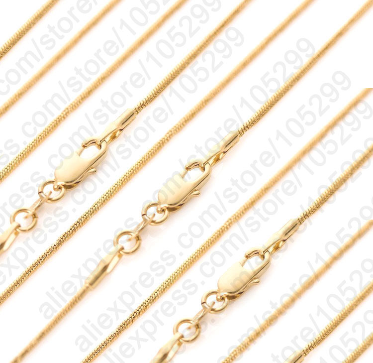 Wholesale 10PCS 16-30/" 18K Yellow GOLD Filled Smooth CHAIN NECKLACES For Pendant