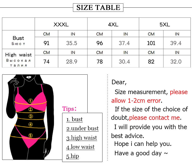 talla ropa interior mujer