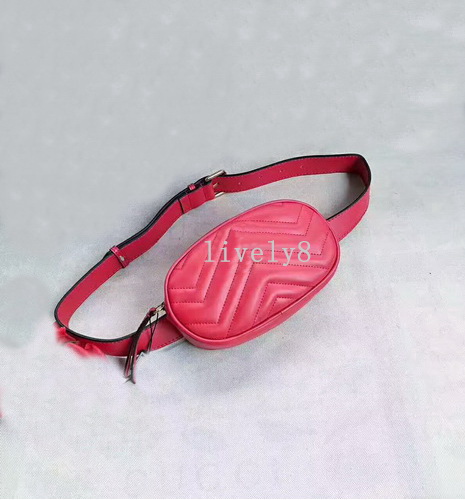 

Free shipping Hot sales New style high quality famous Fashion casual new Womens 18cm Leather Bag luxury designer brand Waist Bags 4 color, Black