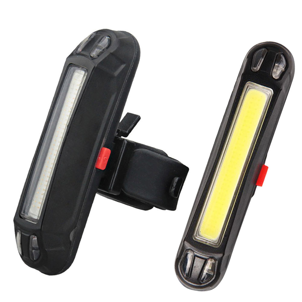 Feux d'avertissement de vélo COB feu arrière de vélo feu arrière avertissement de sécurité USB Rechargeable queue de vélo comète lampe à LED