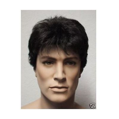 Livraison gratuite 2018 homme mode court noir toupet cheveux/perruque nouveau Cos perruque complète
