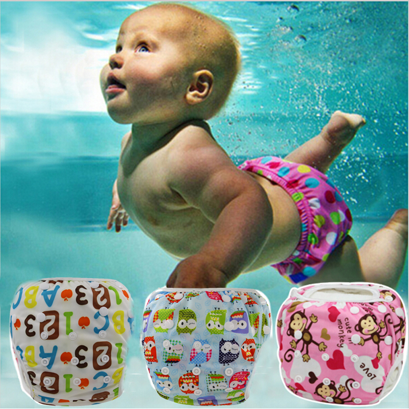 

Reusable Baby Swim Diaper Nappies Newborn Washable Diapers For Baby Swimwear Cloth Diapers  Fit All, Mix colors
