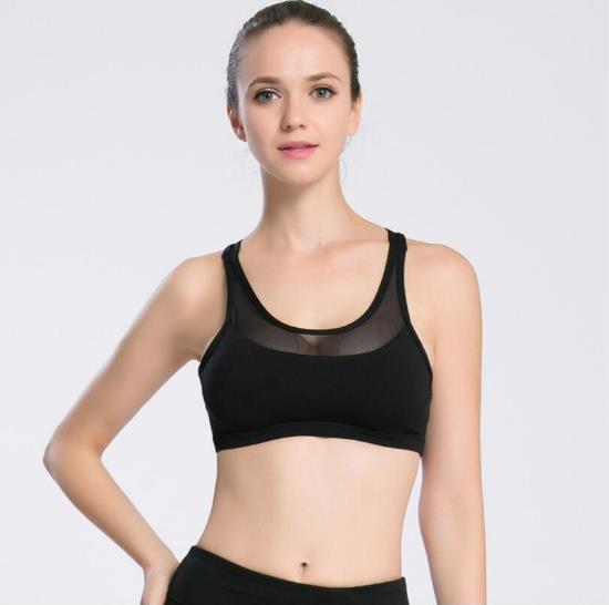 

High Quality New Sport Sexy Bra Shockproof No Rims Yoga Bra Running Fitness Jogging Sportswear For Women Black and Pink Color
