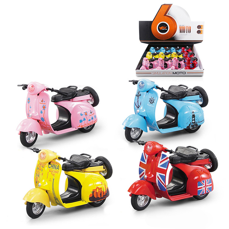 

Cute Alloy Car Model Toy, Cartoon Motorcycle, Classic Style, with Pull-back Power, Kid' Birthday' Gifts,Collecting, Home Decoration