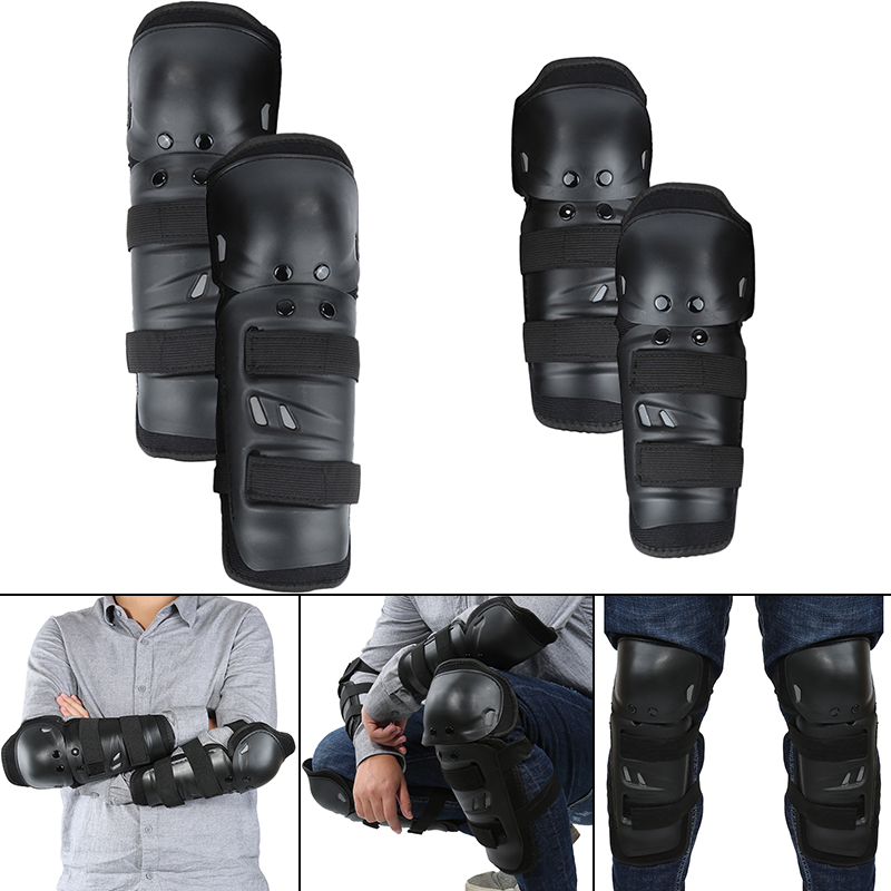 

Motorcycle Accessories 4PCS Armor Protection Motocross Knee Elbow Guard Protector Motocross Back Armor Protective Gear Kneepad