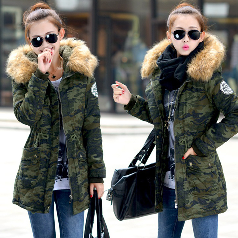 Warm Winter Jackets Coats Women Hooded Long Parka Cotton Fur Basic Jacket Casual Outwear Coats Female Clothing ZDEW541 S18101503
