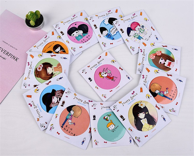 

dropshipper Compact Mirrors Girl mini pocket makeup mirror cosmetic Small Cute Cartoon Pocket Hand circular Makeup Mirror free shipping