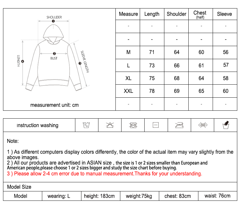 W Brand Size Chart