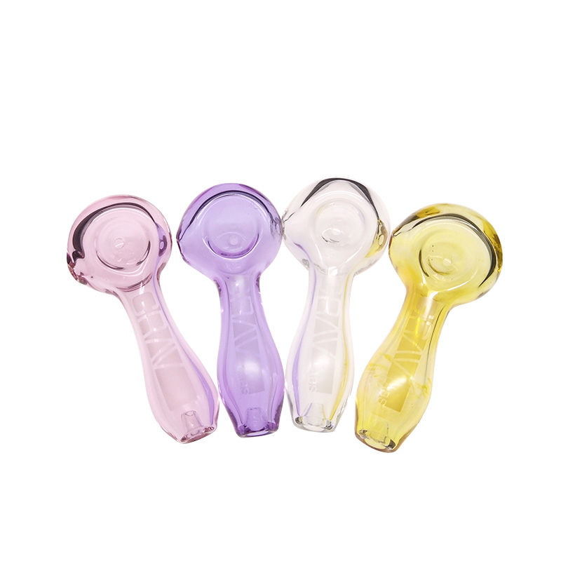

3.7 Inch glass smoke Hand smoking pipes Spoon pipe active clear color