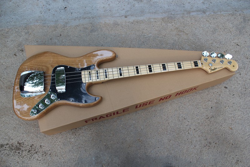 New Arrival High Quality F Vintage '75 Marcus Miller Signature Jazz Bass 4 String Natural Color Class Bass Guitar Free Shipping-image-424526169