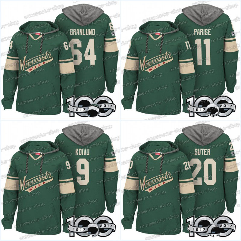 

Men 100th Minnesota Wild Jerseys 29 Jason Pominville 64 Mikael Granlund 16 Jason Zucker 20 Ryan Suter Hoodies Jerseys Sweatshirts, Black;red