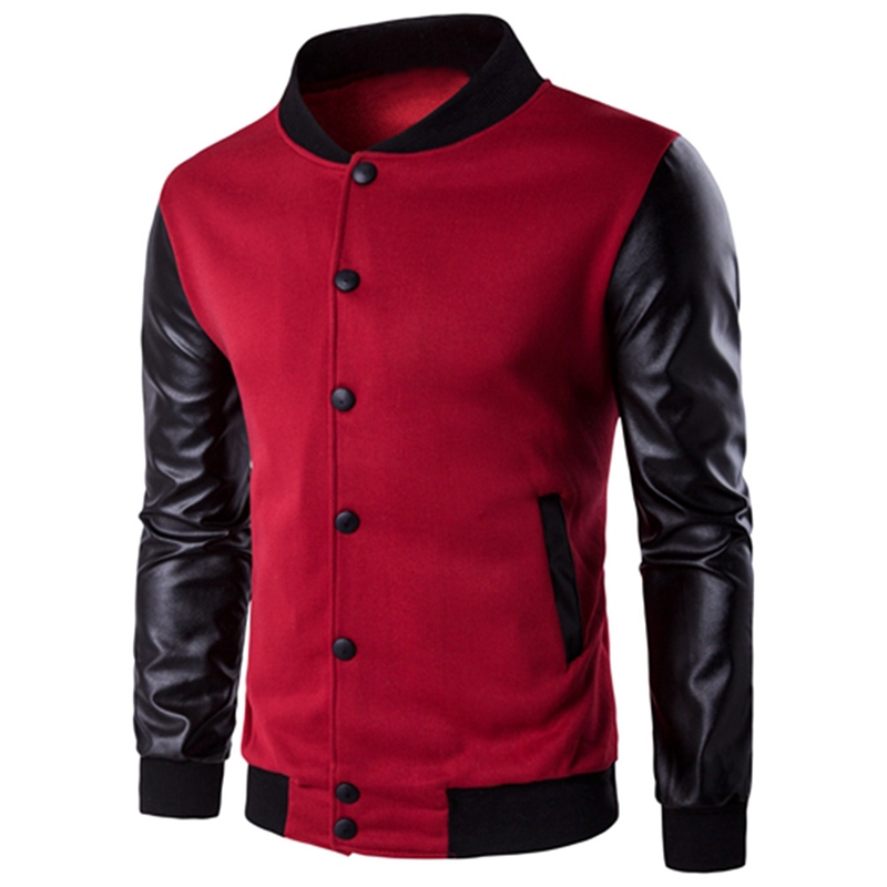 

Men's Jackets 2021 Jaqueta Male Leather Patchwork Hoodies Buon Basic Jacket Autumn Bomber Coats Outerwear Fashion, Dg