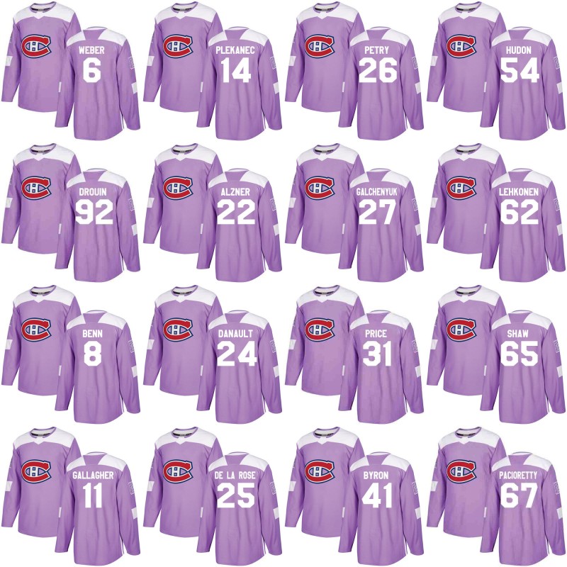 

Montreal Canadiens Jersey Purple Fights Cancer Practice 65 Andrew Shaw 31 Carey Price 67 Max Pacioretty 92 Jonathan Drouin Hockey Jerseys, 22 karl alzner