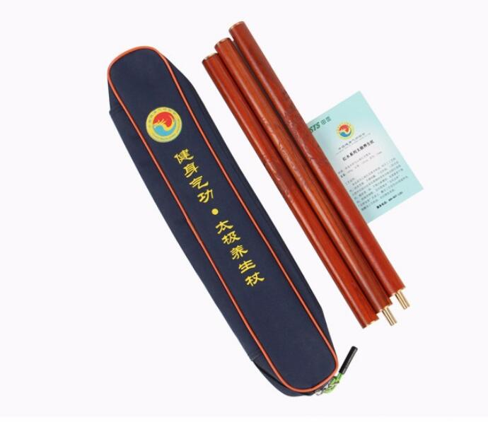 

Professional China Health Qigong Association Taiji yang sheng zhang High quality Rosewood/carbonized bamboo Tai Chi sticks 120cm