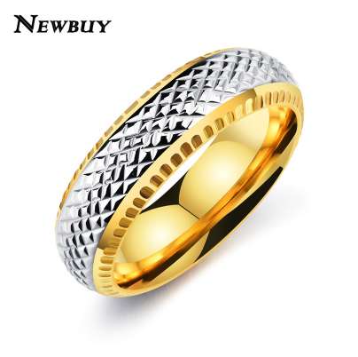 

NEWBUY Brand New Fashion Men Hip Hop Ring High Quality Stainless Steel Ring For Men Engagement Jewelry