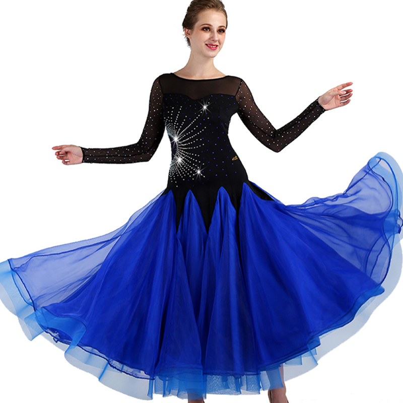 Women's Floral Social Dance Modern Waltz Tango Fox Trot Expansion Skirts Dress Women's Floral Social Dance Modern Waltz Tango Fox Trot Expansion Skirts Dress