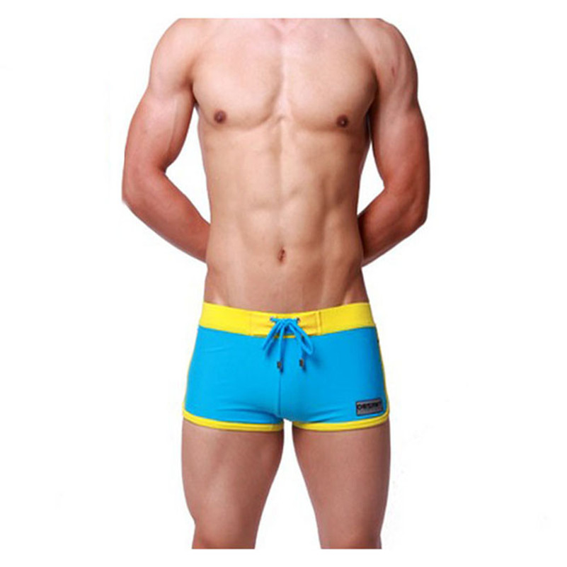 

2017 DESMIIT Mens Boxer Swimming Trunks Pants Front Swimwear Men Swimming Trunks Simple Style Fitness Sports Shorts