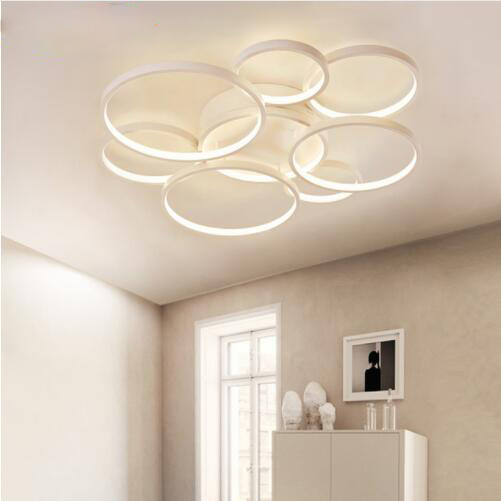 

Postmodernist Art LED Ceiling Lights Aluminum Circular Ceiling Chandeliers For Living Room Bedroom Restaurant Dining Room Light