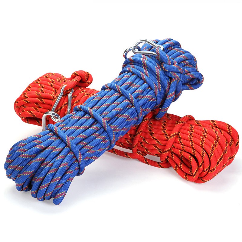 Professional 10M Outdoor Rock Climbing Rope Hiking Accessories 10Mm Diameter 3 Kn High Strength