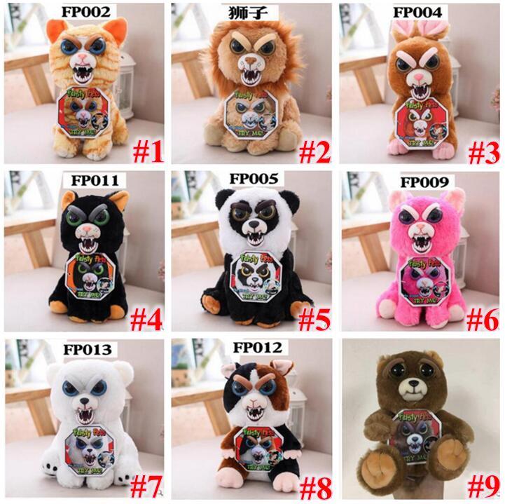 

Feisty Pets Plush Toys With Funny Expression Stuffed Animal teddy bearsToys for Girls Change Face Cute Soft Cotton Christmas Gift 10 colors