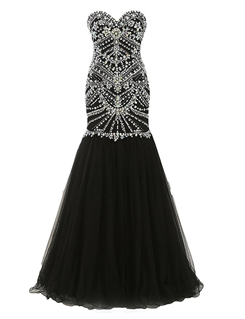 

Navy Black Long Prom Dresses Real Photo Luxury Beaded Crystal Sequins Formal Evening Gown abendkleider galajurken, Gold