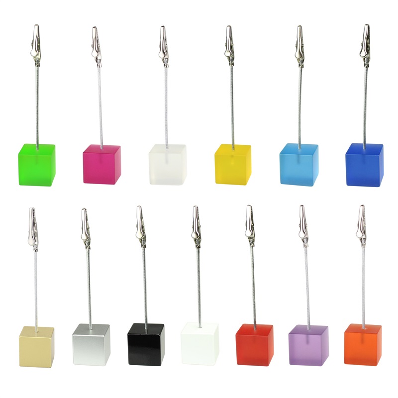 

Metal Crocodile Clip Resin Block Base Mini Portable Card Note Picture Memo Photo Clips Holders Office Table Decor Party Favor 1 58zs bb